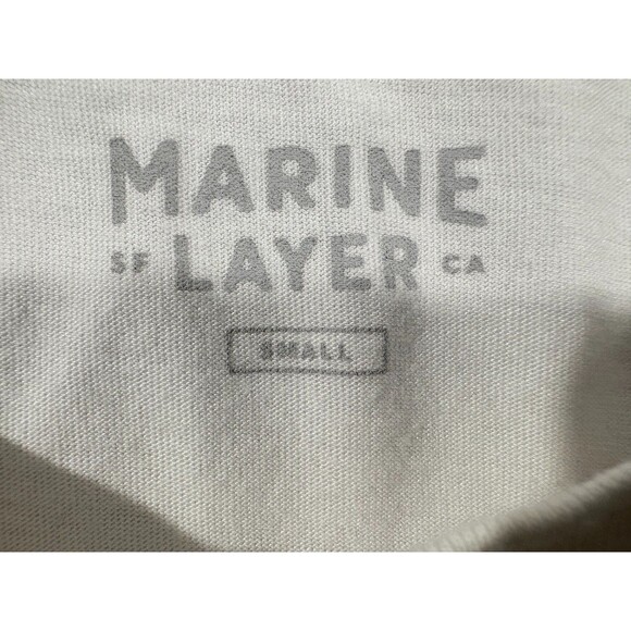 Marine Layer Signature Crew Graphic Print Tee in Natural T-shirt Boho Mens Sz S - Picture 9 of 12